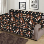 Cute Cartoon Beagle Pattern Print Sofa Protector