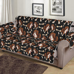 Cute Cartoon Beagle Pattern Print Sofa Protector