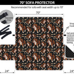 Cute Cartoon Beagle Pattern Print Sofa Protector