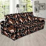 Cute Cartoon Beagle Pattern Print Sofa Slipcover