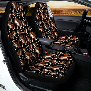 Cute Cartoon Beagle Pattern Print Universal Fit Car Seat Covers