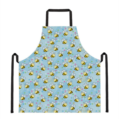 Cute Cartoon Bee Pattern Print Apron