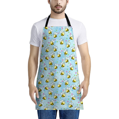 Cute Cartoon Bee Pattern Print Apron