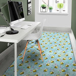 Cute Cartoon Bee Pattern Print Area Rug