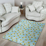 Cute Cartoon Bee Pattern Print Area Rug