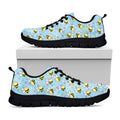Cute Cartoon Bee Pattern Print Black Running Shoes
