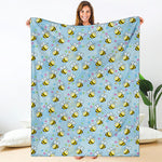 Cute Cartoon Bee Pattern Print Blanket