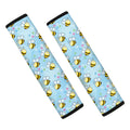 Cute Cartoon Bee Pattern Print Car Seat Belt Covers