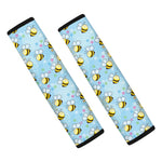 Cute Cartoon Bee Pattern Print Car Seat Belt Covers