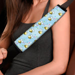Cute Cartoon Bee Pattern Print Car Seat Belt Covers