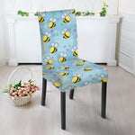 Cute Cartoon Bee Pattern Print Dining Chair Slipcover