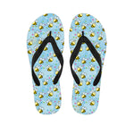 Cute Cartoon Bee Pattern Print Flip Flops