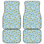 Cute Cartoon Bee Pattern Print Front and Back Car Floor Mats
