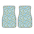 Cute Cartoon Bee Pattern Print Front Car Floor Mats
