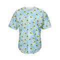 Cute Cartoon Bee Pattern Print Men's Baseball Jersey