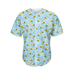Cute Cartoon Bee Pattern Print Men's Baseball Jersey