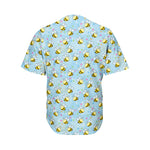 Cute Cartoon Bee Pattern Print Men's Baseball Jersey
