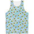 Cute Cartoon Bee Pattern Print Men's Tank Top