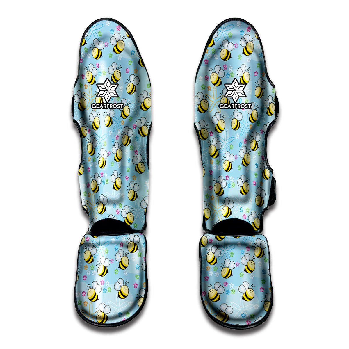 Cute Cartoon Bee Pattern Print Muay Thai Shin Guard