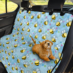 Cute Cartoon Bee Pattern Print Pet Car Back Seat Cover