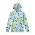 Cute Cartoon Bee Pattern Print Pullover Hoodie