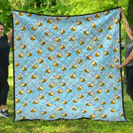 Cute Cartoon Bee Pattern Print Quilt