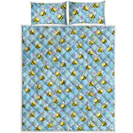 Cute Cartoon Bee Pattern Print Quilt Bed Set