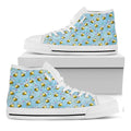 Cute Cartoon Bee Pattern Print White High Top Sneakers