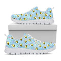 Cute Cartoon Bee Pattern Print White Running Shoes