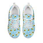 Cute Cartoon Bee Pattern Print White Sneakers