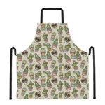 Cute Cartoon Cactus Pattern Print Apron