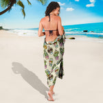 Cute Cartoon Cactus Pattern Print Beach Sarong Wrap