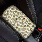 Cute Cartoon Cactus Pattern Print Car Center Console Cover