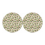 Cute Cartoon Cactus Pattern Print Car Coasters