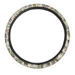 Cute Cartoon Cactus Pattern Print Car Steering Wheel Cover