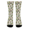 Cute Cartoon Cactus Pattern Print Crew Socks