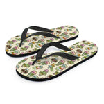 Cute Cartoon Cactus Pattern Print Flip Flops