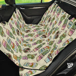 Cute Cartoon Cactus Pattern Print Pet Car Back Seat Cover