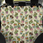 Cute Cartoon Cactus Pattern Print Pet Car Back Seat Cover