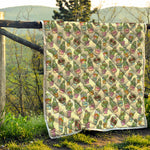 Cute Cartoon Cactus Pattern Print Quilt