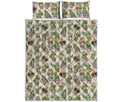 Cute Cartoon Cactus Pattern Print Quilt Bed Set
