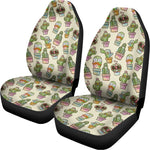 Cute Cartoon Cactus Pattern Print Universal Fit Car Seat Covers
