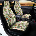 Cute Cartoon Cactus Pattern Print Universal Fit Car Seat Covers