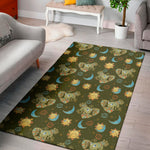 Cute Cartoon Cancer Pattern Print Area Rug