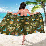 Cute Cartoon Cancer Pattern Print Beach Sarong Wrap