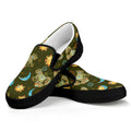 Cute Cartoon Cancer Pattern Print Black Slip On Sneakers