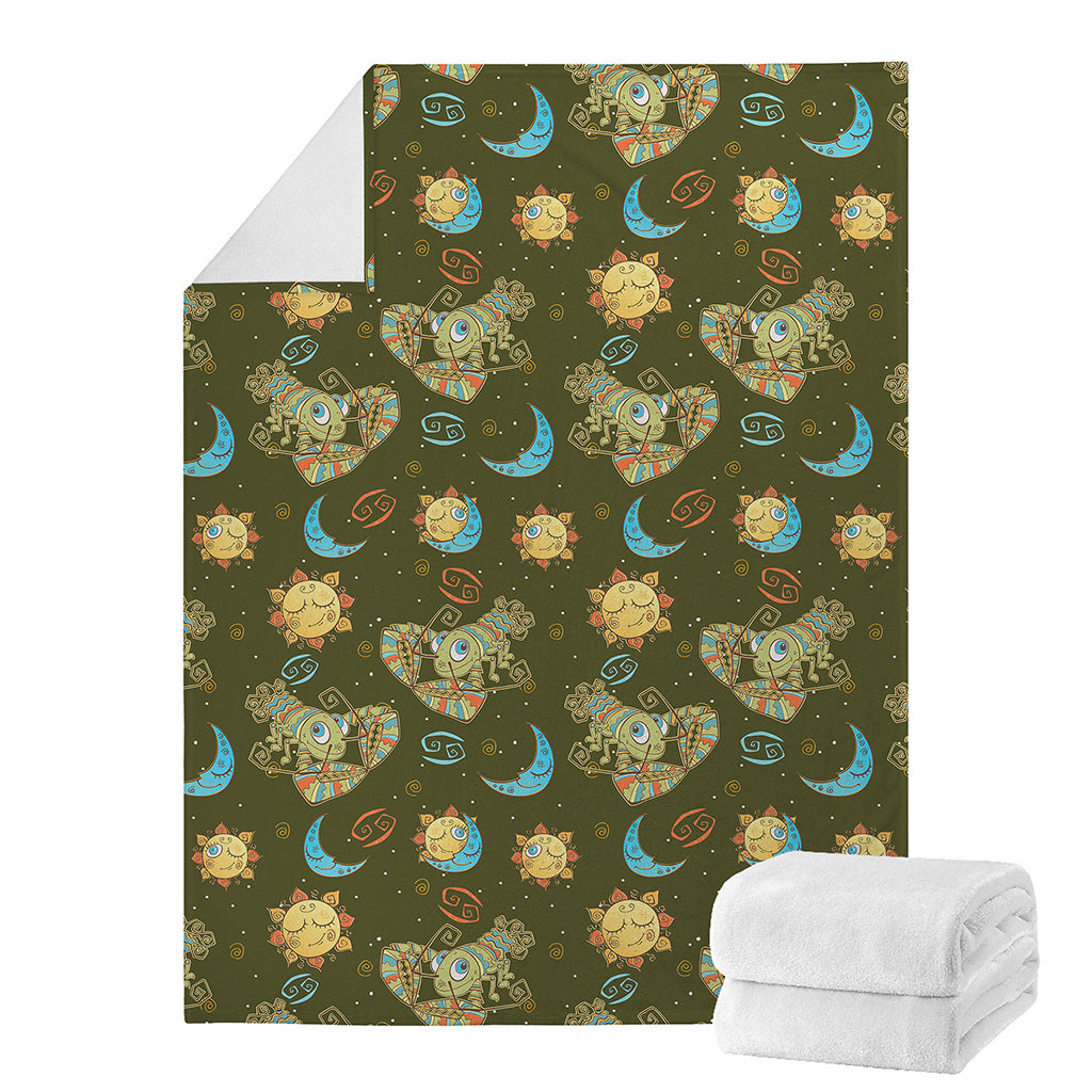Cute Cartoon Cancer Pattern Print Blanket