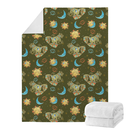 Cute Cartoon Cancer Pattern Print Blanket