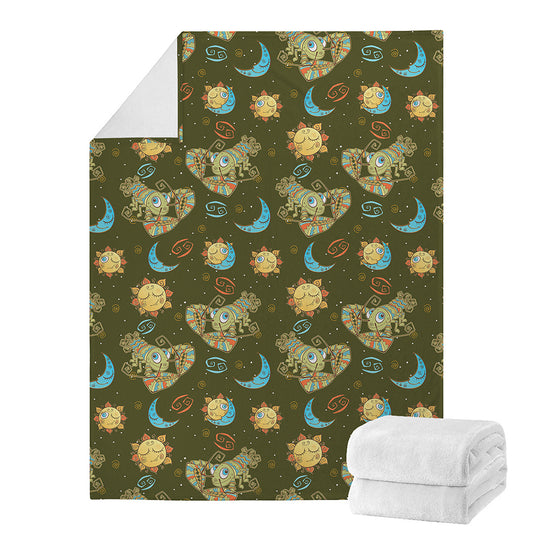 Cute Cartoon Cancer Pattern Print Blanket