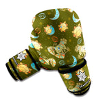 Cute Cartoon Cancer Pattern Print Boxing Gloves